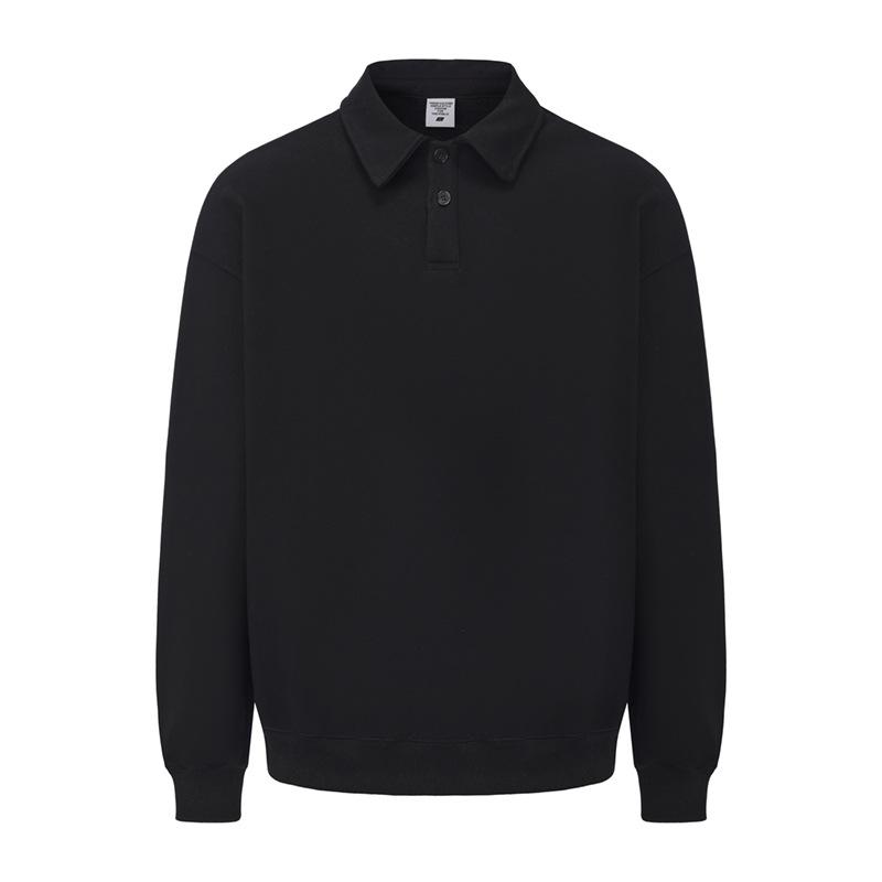 Completo con Felpa con Cappuccio e Pantaloni della Tuta Streetwear Americano 430G Fodera in Pile Collo a Polo Zip-Up Tuta Casual
