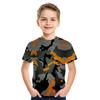 Kinderkleidung Camouflage Farbe 3D-Druck T-Shirt Jungen Mädchen Kleidung 2-10 Jahre Kind Baby Rundhals Oberteil Sommer Outdoor Spielkleidung