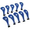 10pcs Golf Iron Head Cover with Number Printing Neoprene Zippered Golf Club Irons Covers Royal Blue
