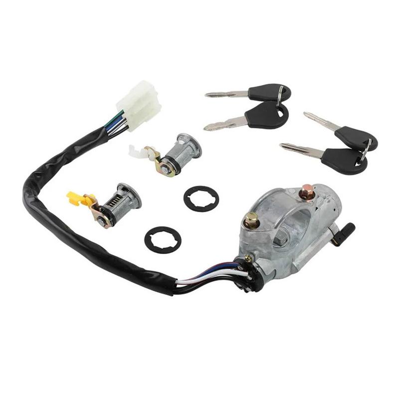 Ignition Switch Cylinder Door Lock Kit With Keys For Nissan D21 1987-1994 For Pathfinder 1987-1995 Replace 48700-01G25 80600-01G