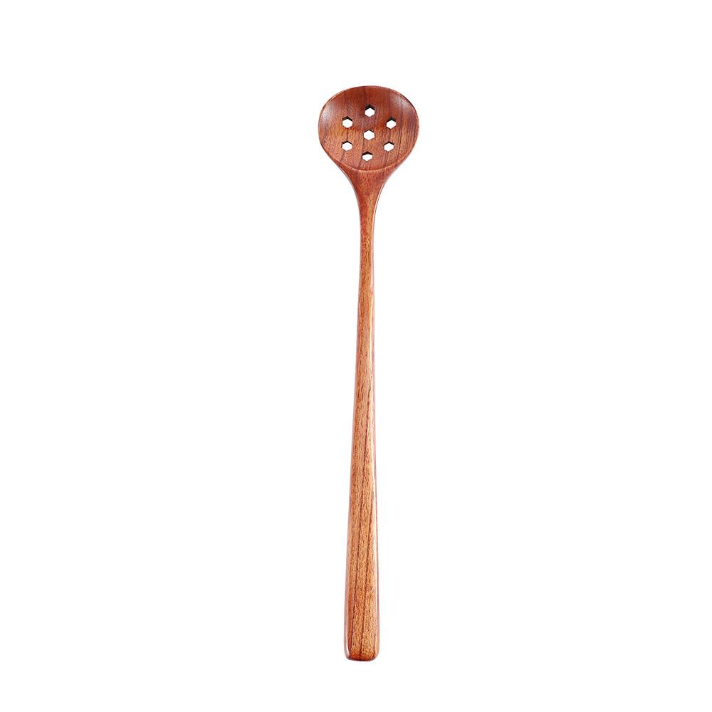 Solid Wood Japanese Scoop for Kitchen Sauce Cooking Utensil Soup Spoon Colander Tableware Stir Spoon
