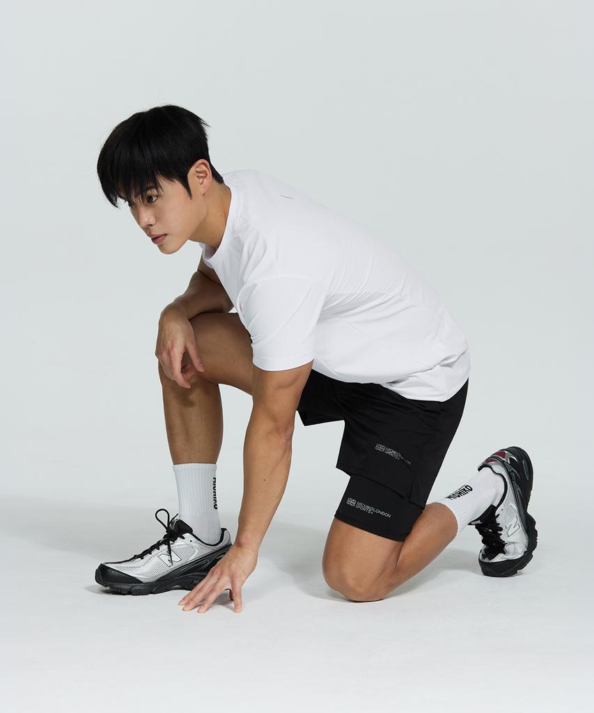 Michikoleondeonseupocheu Gym Mesh Muscle Fit Short Sleeve T-Shirt White