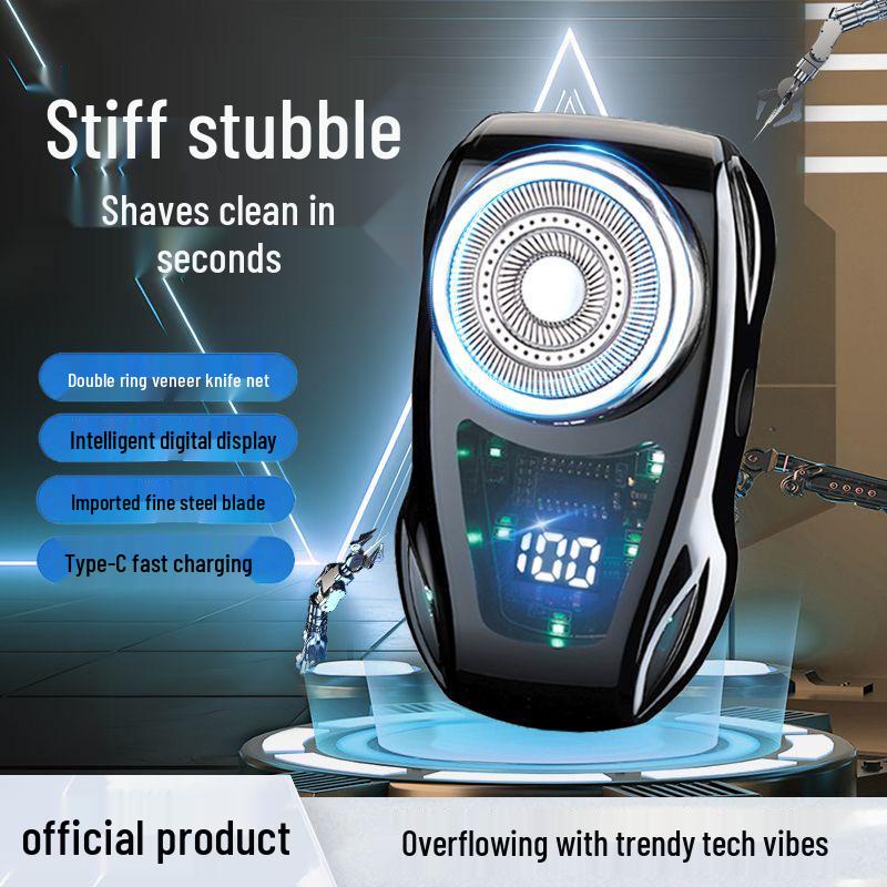 Men s Travel Digital Display Mini Electric Razor - Ultra-Clean Shaver