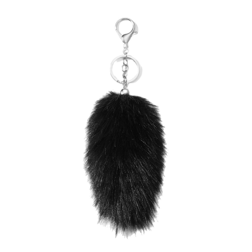 Style Faux Fur Tail Keychain Accessory Eye Catching Plush Tail Charm Keychain Pendant Ornament For Young Fashion Lovers