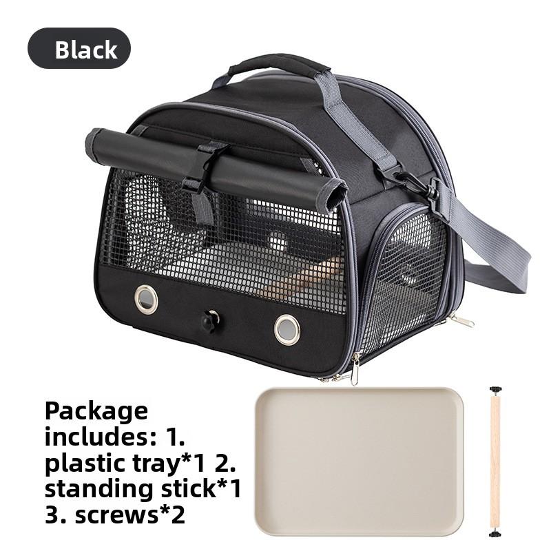 Portable parrot carrier bag, breathable outdoor bag for small sun conures and budgies