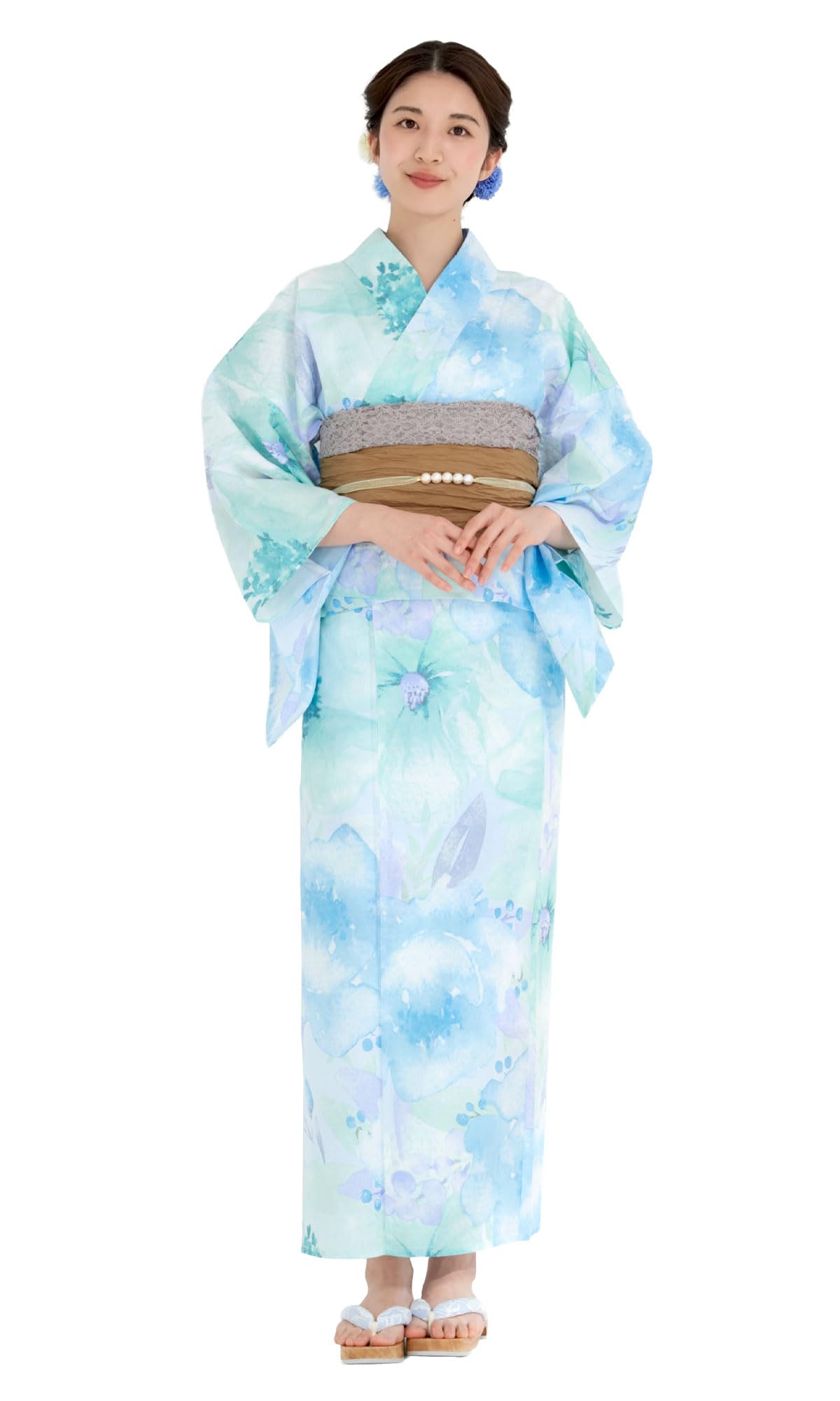 

Набор Юката NISHIORI с женским оби размера «взрослый единый размер», размер, набор из 2 предметов, (25kmy-26)