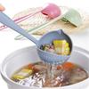 Creative Wheatgrass 2-in-1 Kitchen Spoon Long Handle Plastic Colander Filter Mesh Tableware Hot Pot Spoons Kitchens Accessories