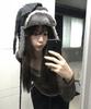 Tansanmageunesyum Rabbit Trooper Hat (Damaged Black)