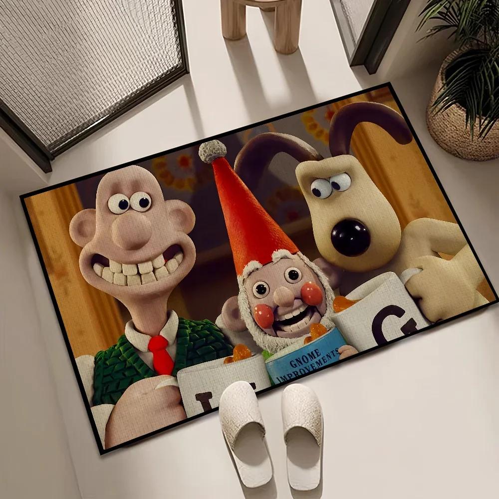Kreslený W-Wallace G-Gromit Pes Rohožka Vítejte Protiskluzová Podlaha Ložnice Kuchyně Koupelna Balkon Chodba Koberec Domácí Dekorace Koberec