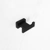 Wall Mounted Stainless Steel Dual Hook with Plant Pattern Eco-Friendly Black Towel and Clothes Hook Flexible Design