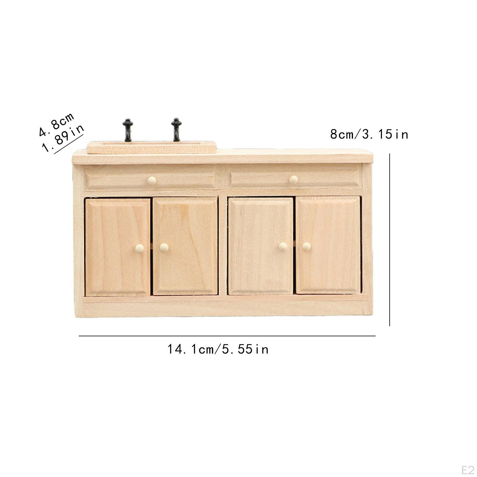 1/12 Кукольный Дом Мебель Шкаф Модель Игрушка Микро Сцена Портативный Имитация — фото 3