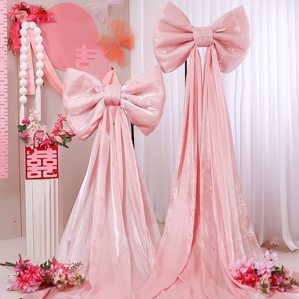 Wedding Bow Decoration Soft Lightweight Bow Extra Velvet Reusable Christmas Bow Tree Topper Holiday Ribbon Decoration
