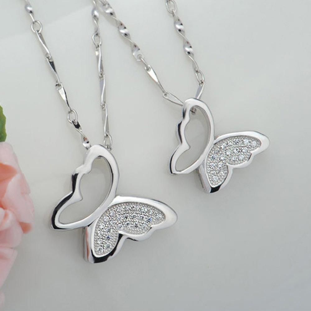 Women's Pendant Women's Shoulder Butterfly Necklace Item Silver-plated Jewelry