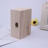 S/M/L Wooden Storage Box Plain Wood + Lid Multifunction Square Hinged Craft Gift Boxes For Home Supply Storage Decorations