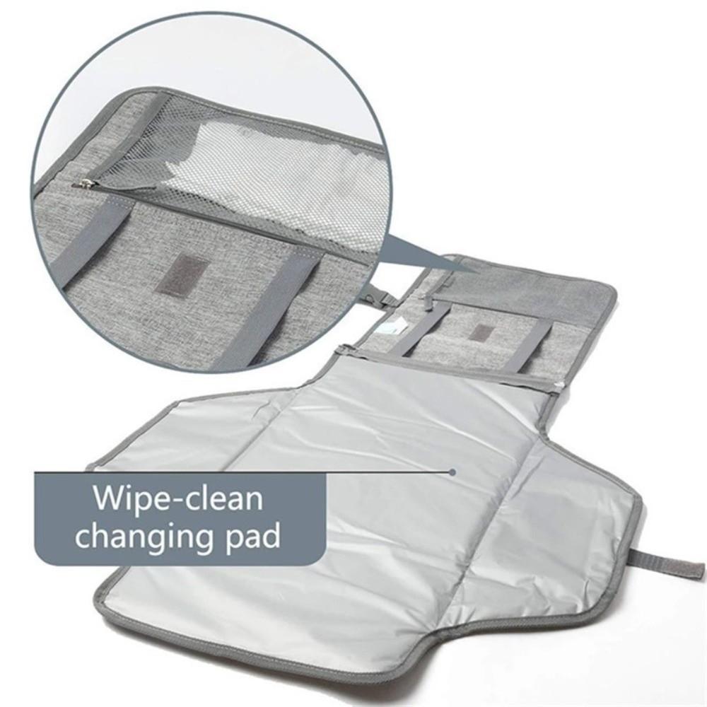 3 In 1 Baby Changing Pad Solid Color Stroller Bag Portable Foldable Diaper Bag Cover Mat