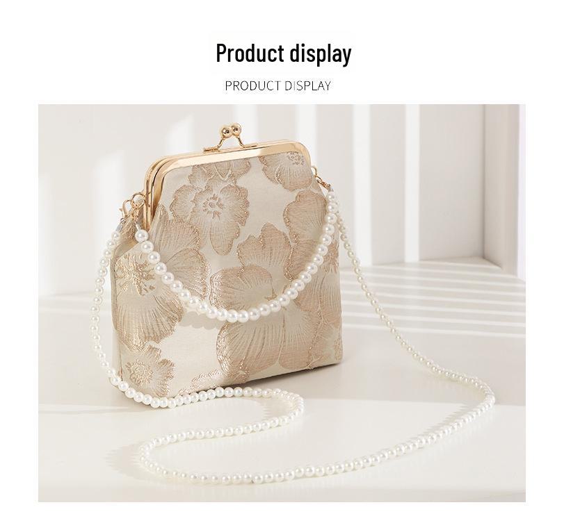 Elegant Pearl Chain Cheongsam Bag: Stylish Hanfu-Inspired Crossbody for Women