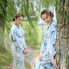 Dámské japonské kimono a yukata šaty pro formální fotografování