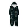 Christmas Print Family Matching Hooded Long Sleeved Zippered Jumpsuit Set