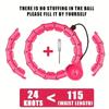 24 Knots Fitness Hoop Detachable Abdominal Workout Equipment Weighted Exercise Hoop  for Women/Men