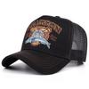 Fashion New Bear Eating Fish Truck Hat Men'S Street Skateboarding Hiphop Hat Women'S Outdoor Sunshade Baseball Hat Mesh Hat