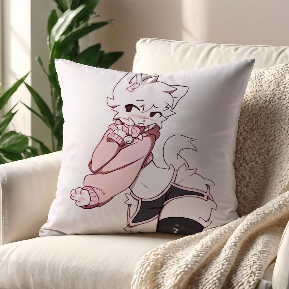Мультяшный B-Boykisser милый S-Глупый Кот Наволочка Подушка Декор Комната Дом Диван гостиная Офис Автомобиль Нордическая Простота 12x12Inch