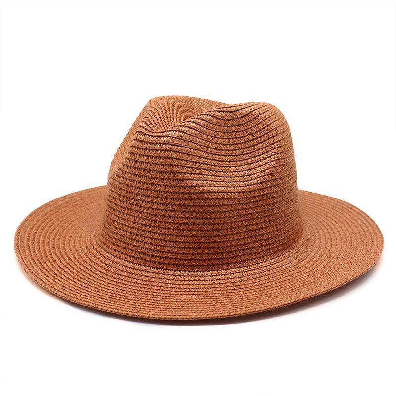 Unisex Summer Panama Sun Hat - Fashionable Straw Braid Fedora for Outdoor and Beach Wear.