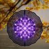 10 Inch Snowflake Wind Spinner Hanging Decor 360 Degree Rotating Hook Elegant Wind Chime for Garden Balcony Spring Summer