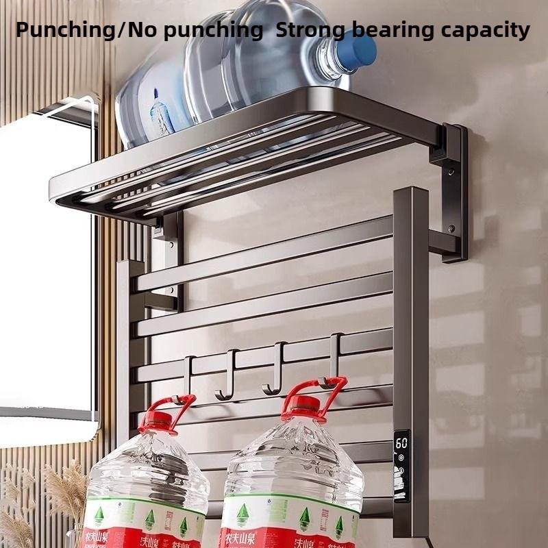 Bathroom Electric Bath Towel Carbon Fiber Warmer Heating Towel Rack Intelligent Constant Temperature Towel Dryer Shelf