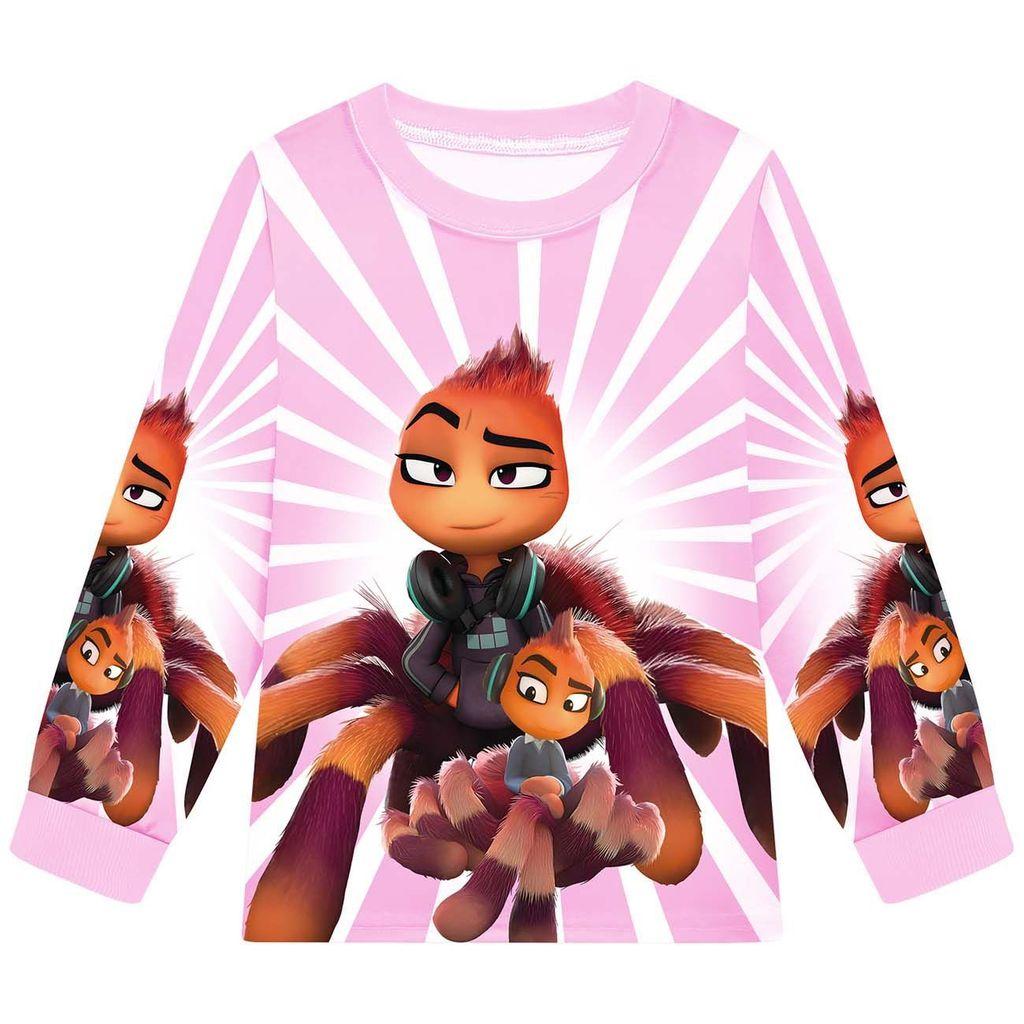 Kids Boys Girls Anime Cartoon Bad Guys Printed Casual Long Sleeves T-Shirt Pants Trousers Clothes Set
