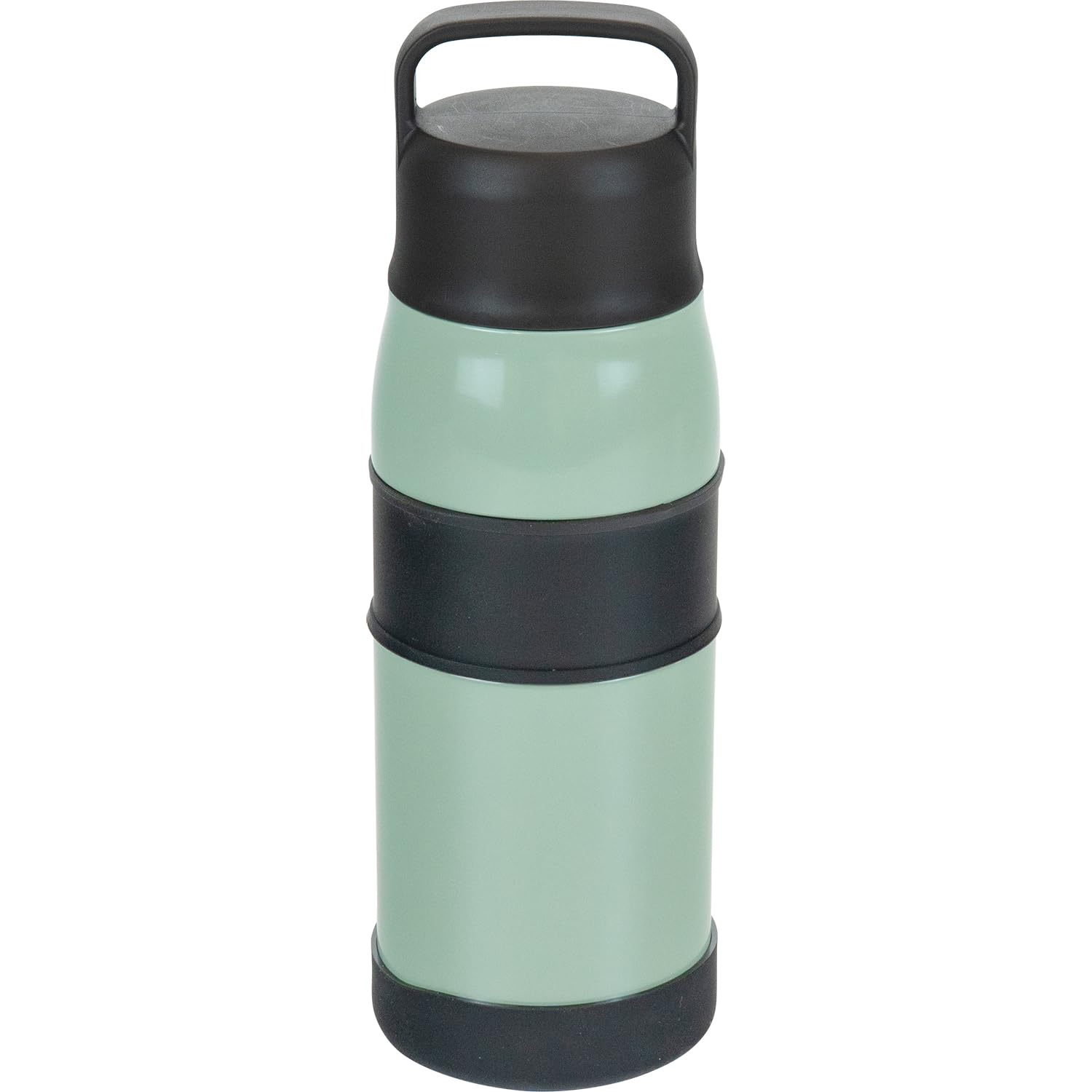 Wahei Freiz Sports Water Large Capacity with Wide Ice Bottom Durable Stainless Vacuum Keeps Water Hot or Fortec Bottle, 800ml, Green, Handle, Mouth, зелёный