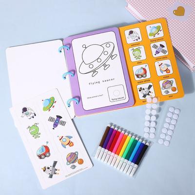 12 Color Color Watercolor Pen Set Dinosaurs Marine Graffiti Notebook Set 2-in-1 Cartoon Drawing Notebook Birthday Gifts