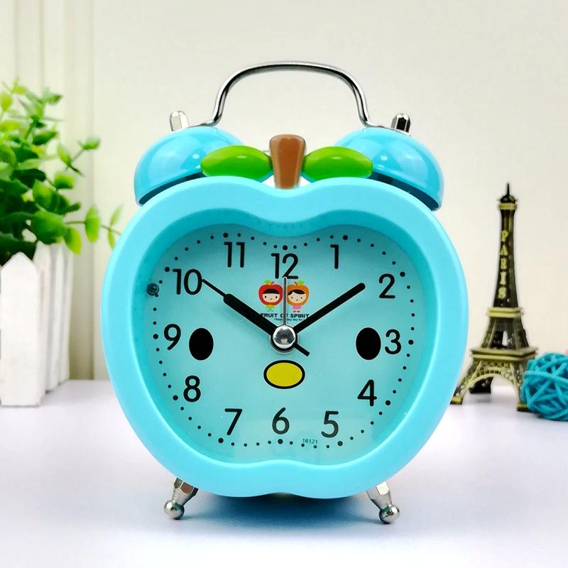 Children's creative red strawberry small alarm clock student lazy alarm clock simple cute silent boy and girl time