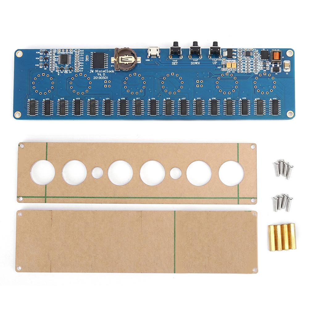 

STM8S005 DC Control 12V 1A Electronic IN14 Nixie Tube LED Circuit Board PCBA RGB Chip USBMicroUSB DC jack