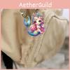 Mermaid Flat Acrylic Surface Pendant With Fun Cartoon Style For Car Inside