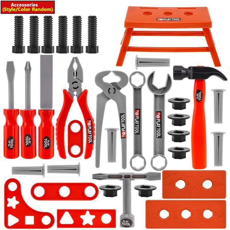 

Kids Pretend Tools Kit Toys 68/55/41/38 Play Simulated Repair Tool Set Engineer Plastic Construction Toys Toddler Kids Boys Gift