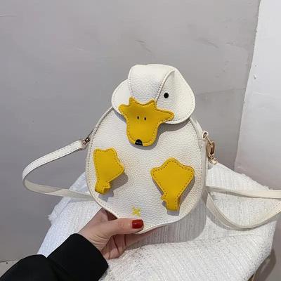 Sac à bandoulière en forme de canard pour femmes, sac à bandoulière en cuir PU souple pour filles, sacs à main et bourses mignons de canard de dessin animé