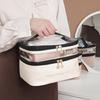 Portable Beauty Storage Case Elegant Make Up Organizers with Double Layer Convenience for Students and Travellers