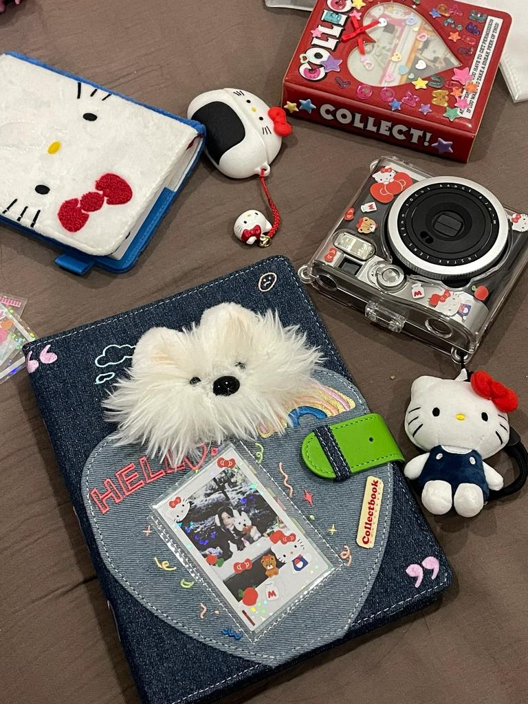 Cute Puppy A5 Binder Jeans Kpop Photocard Collect Book 4grid 3inch Photo Holder Idol Photo Album Loose-leaf Notebook