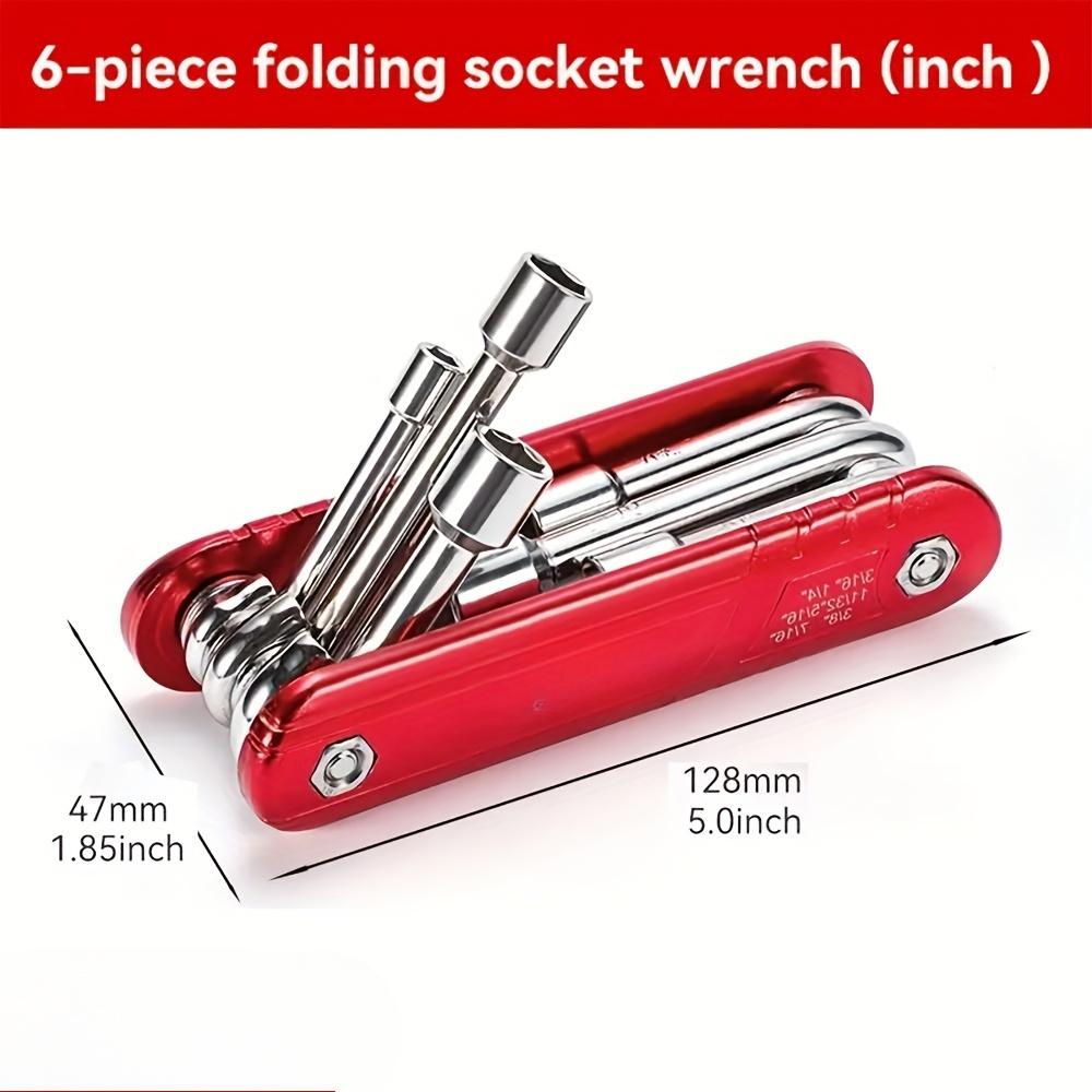 Portable Socket Wrench Universal Household Universal Hexagon Combination Set for Car and Motorcycle Maintenance Tools