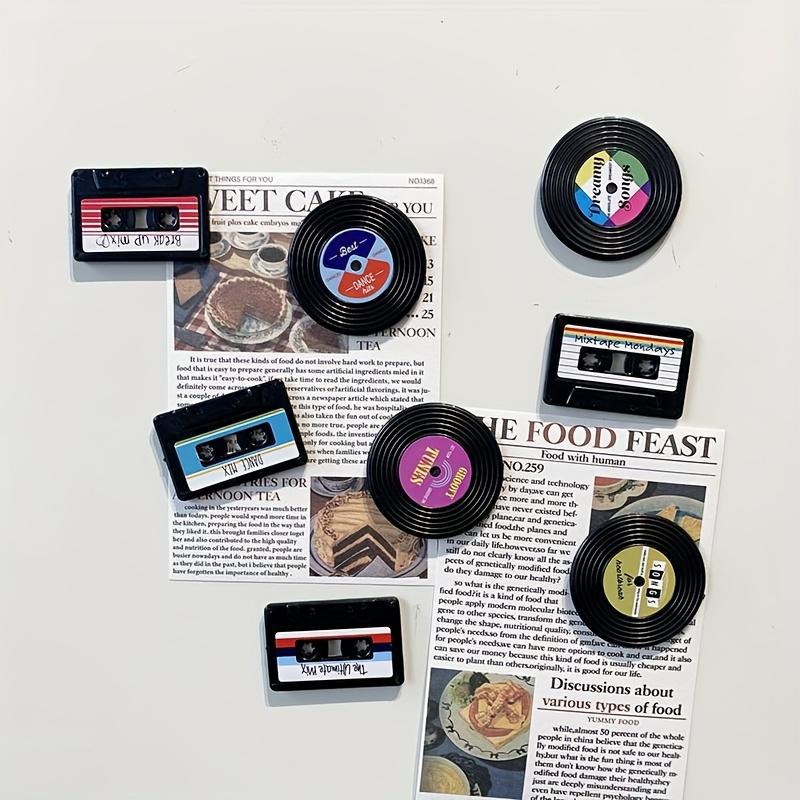 Retro Cassette Magnets 8pcs Nostalgic Retro Cassette Record Magnet Set Decorative Magnetic Fridge Magnets, Perfect for Music Lovers, Charming Gifts