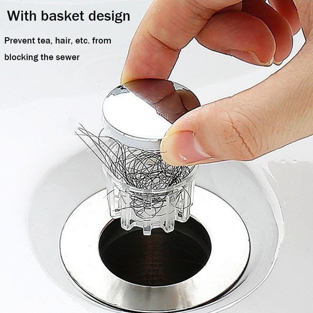 Basin Spring Core Bathroom Sink Plug Pop-Up Bounce Core Basin Drain Filter Shower Sink Strainer Practical Bathroom Hardware