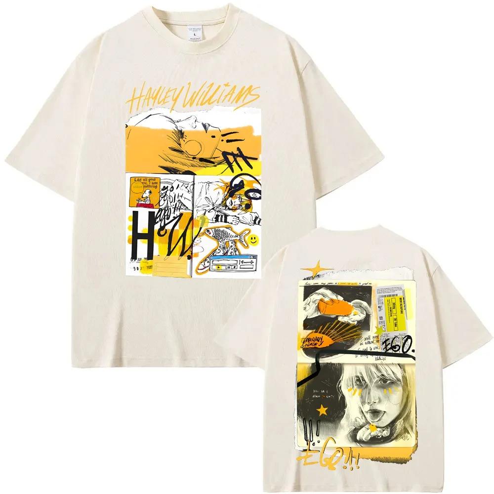 Ego Black TShirt Hayley Williams Same Style Unisex Summer Short Sleeve 100 Cotton Crew Neck Comfortable Women Men Tshirt