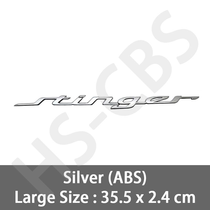1Pc Large Small Size ABS Stinger Letter Logo Car Front Hood Engine Embelm Rear Trunk Badge Tailgate Decal Accessories