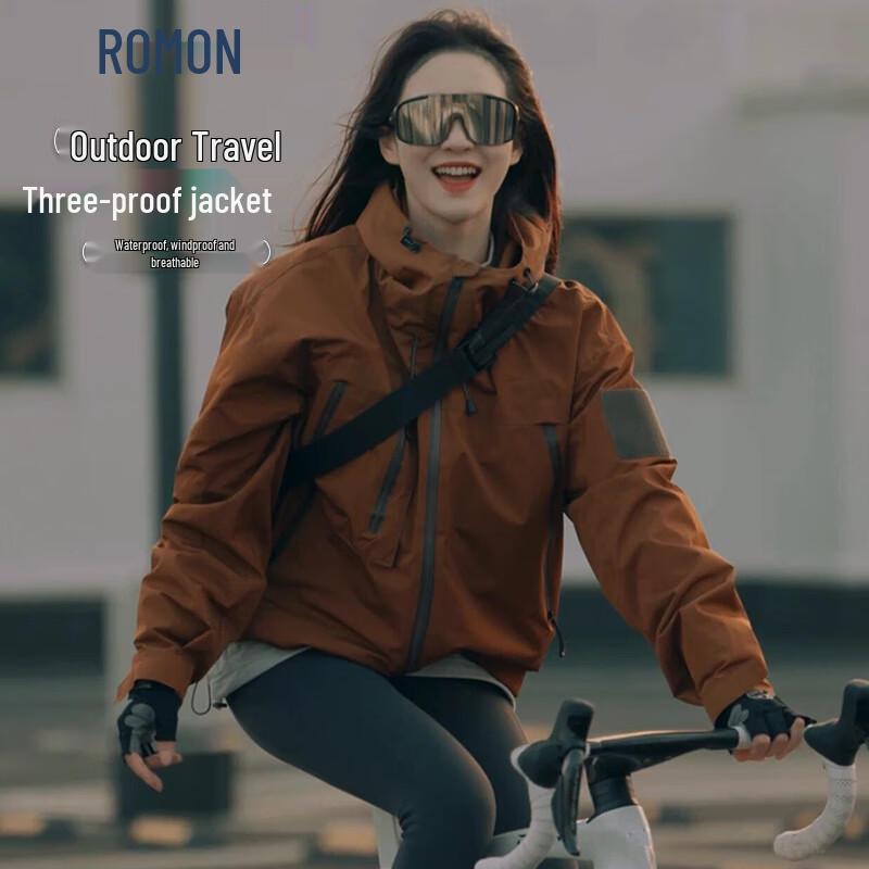 ROMON Unisex Hooded Windproof Waterproof Outdoor Jacket