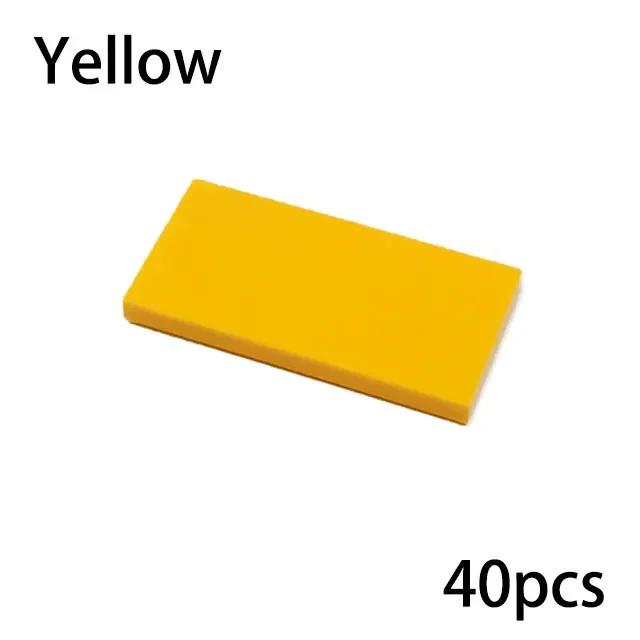 Non-Toxic Compatible 87079 Diy Building Blocks Figures Bricks Smooth 2X4 Ceramic Tile Bricks Educational Creative Size For Children 40Pcs