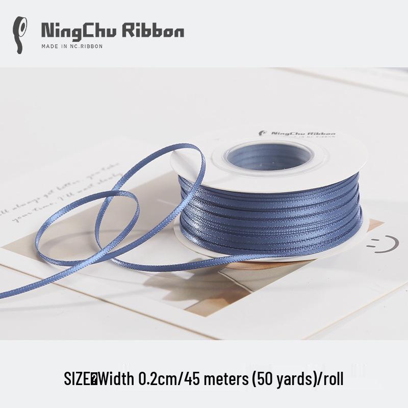 2mm Double-Sided Satin Ribbon Bookmark for Wedding Bows and Gift Wrapping