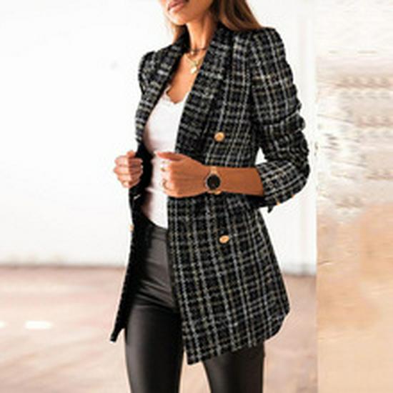 2024 Autumn/Winter European American Long-Sleeve Lapel Plush Women's Coat