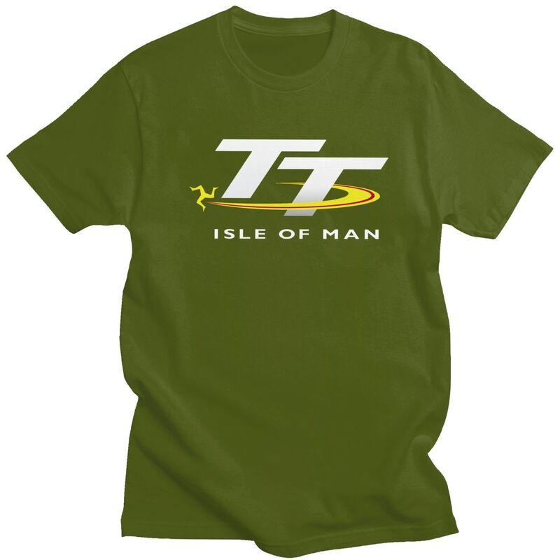 Custom Motorcycle Sport Isle Of Man TT Races T Shirt Men Tshirt Streetwear Tee 100 Cotton Oversized Tshirts Merch