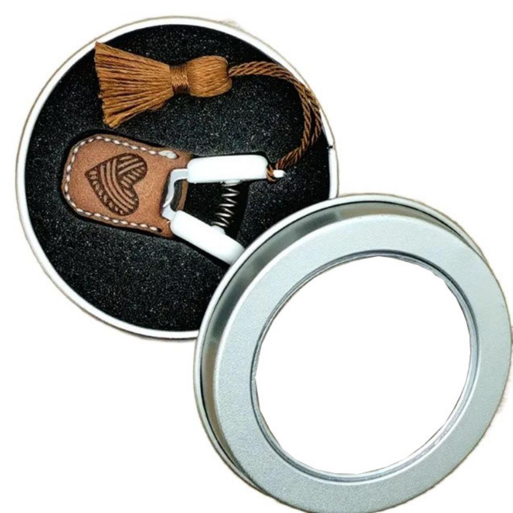 

Металлический инструмент для резки ниток с прямым кончиком, ножницы для пряжи с пружиной, для любителей вязания крючком коричневый