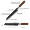 8 Inch Kiritsuke Knife 7Cr17MoV Stainless Steel Blade Wood Handle Chef Slicing Vegetables Cleaver Meat Handmade Kitchen Knives